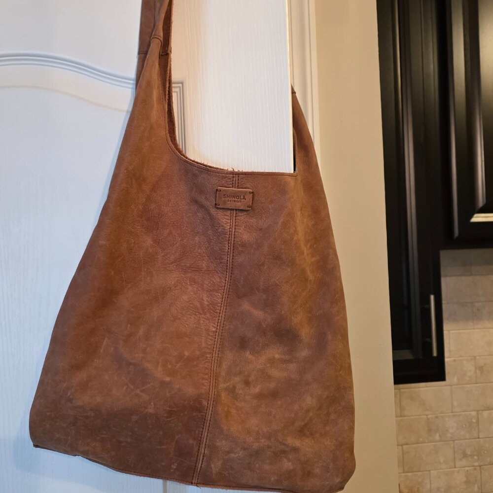 Shinola Market Tote--Whiskey